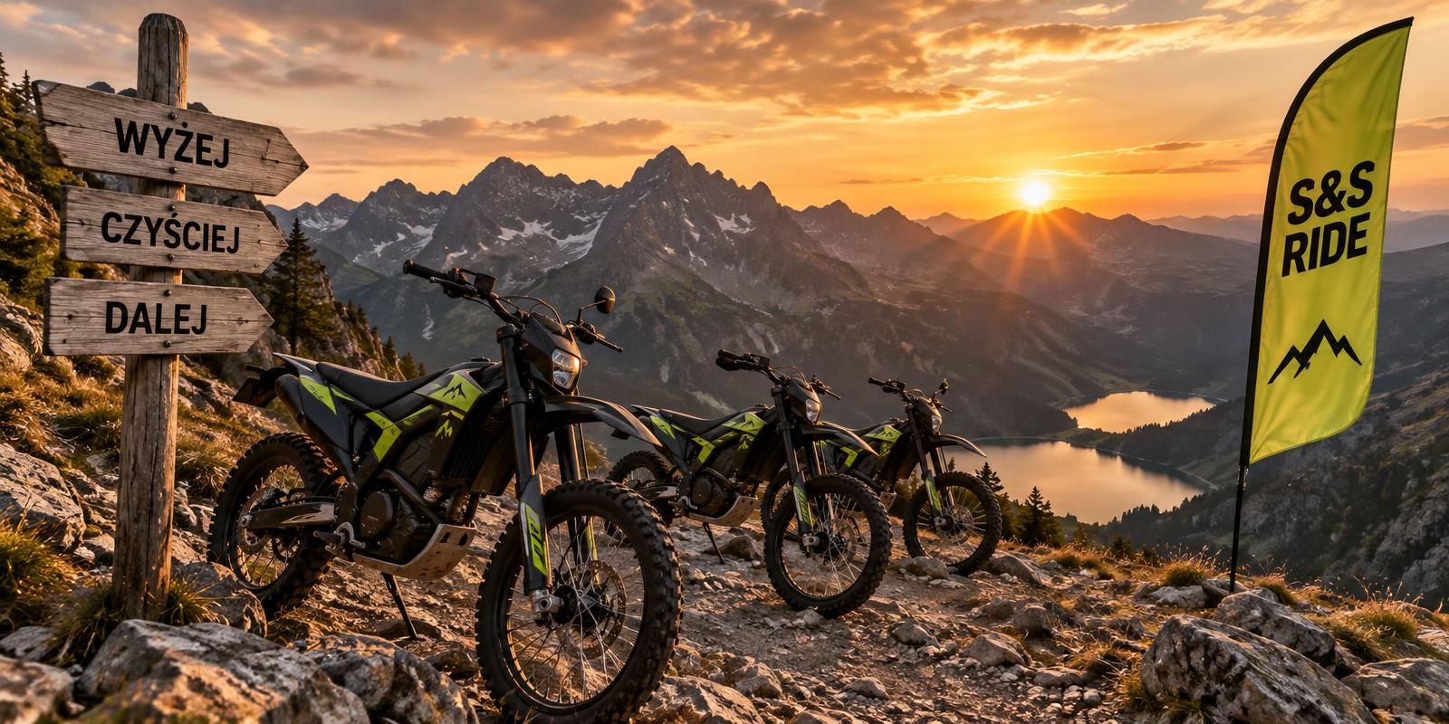 Motocykle elektryczne S&S Ride na górskim szlaku